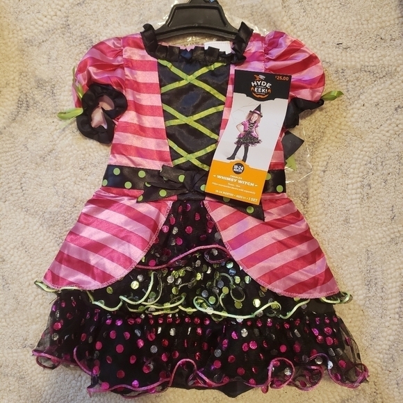 NWT Whimsy Witch Halloween Costume 18-24 Months Good Sweet Pink Black Dress Up - Picture 2 of 7